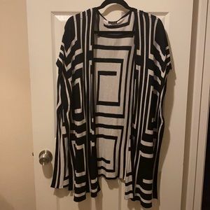 Black & grey cardigan like kimono